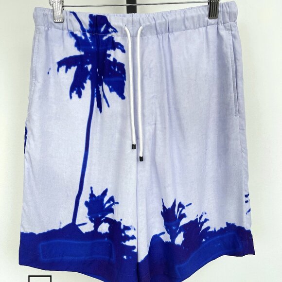 Dries Van Noten: EU46 Piper Psychedelic Palm Len Lye Print Graphic Short SS21 - Picture 10 of 13